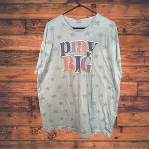 5 for $25🔥Code Five "Pray‎ Big Have Faith" Star Print Grey T-Shirt 2XL